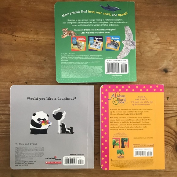 Board Books Lot 3 Panda Nat Geo Chicka Boom Alpha - Picture 2 of 14